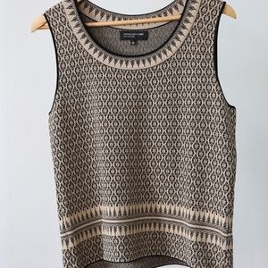 Stretch Knit Geometric Vest